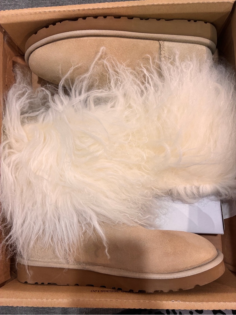 UGG Women's Shearling Tall Suede Boots - Cream/Tan